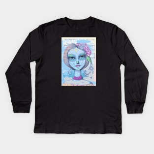 Sugar Skull Girl 2 of 3 Kids Long Sleeve T-Shirt